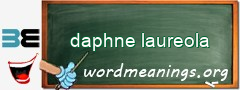 WordMeaning blackboard for daphne laureola
